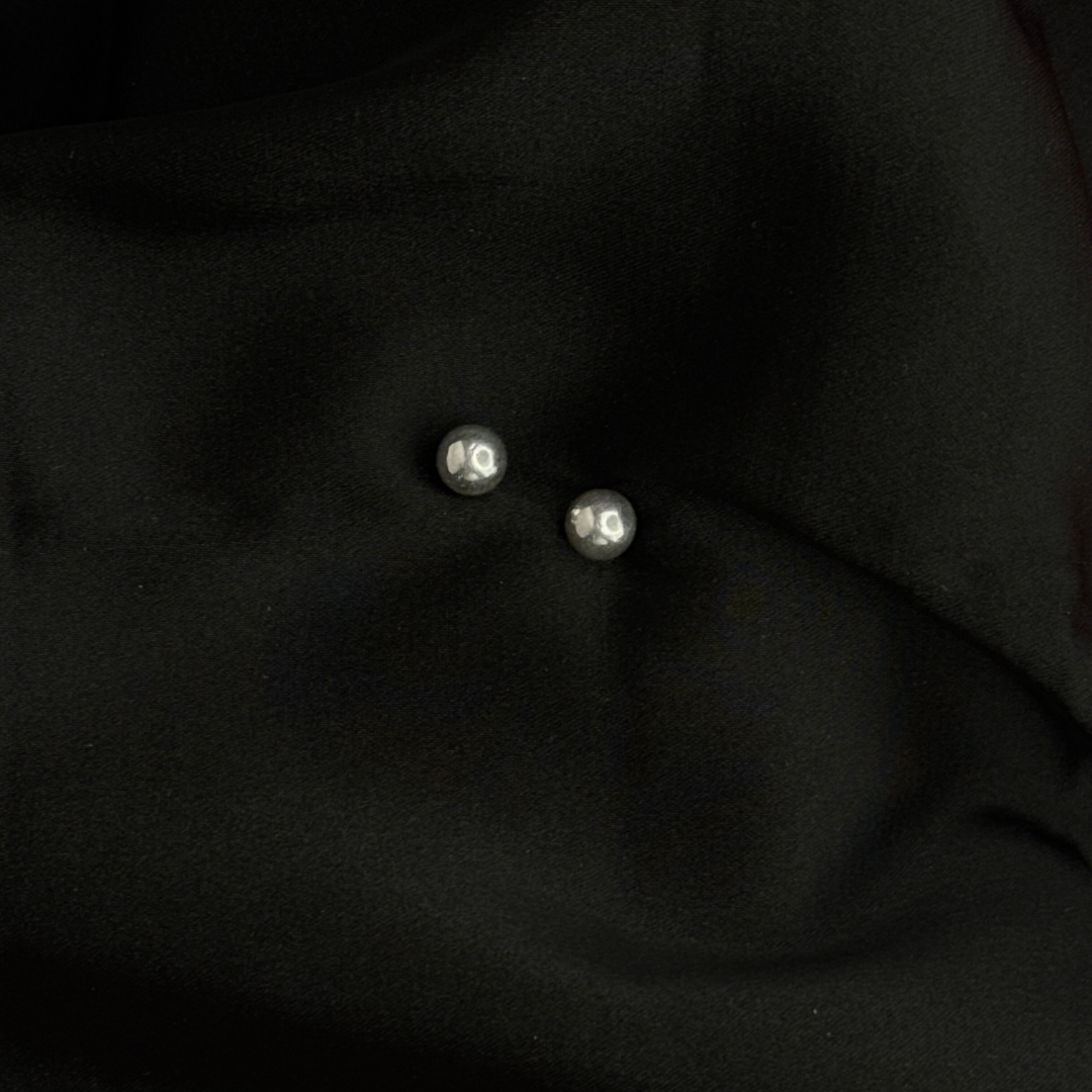 Classic Silver Ball Stud Earrings – 925 Sterling Silver Daily Wear Earrings