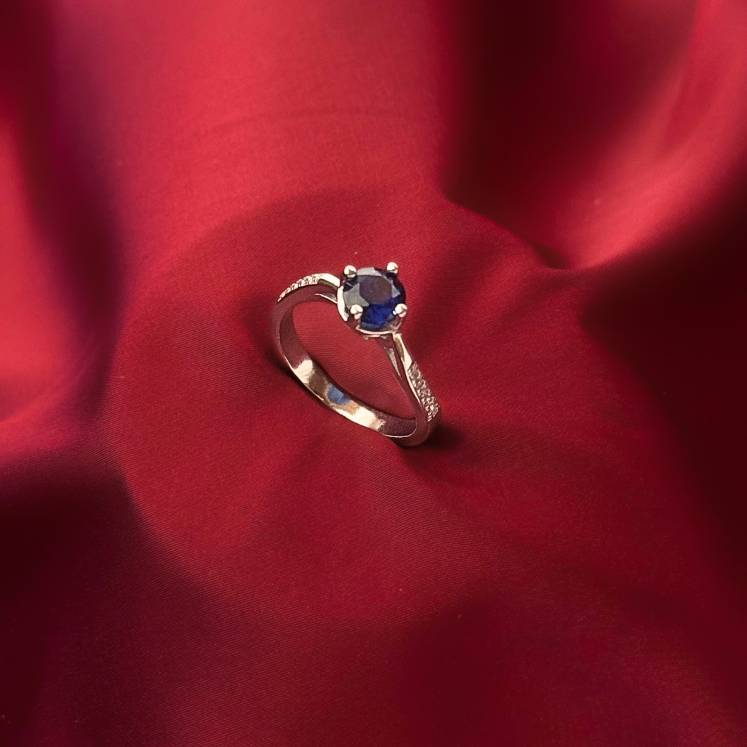 Blue Suave – Clean Gemstone Statement Ring in 92.5 Sterling Silver