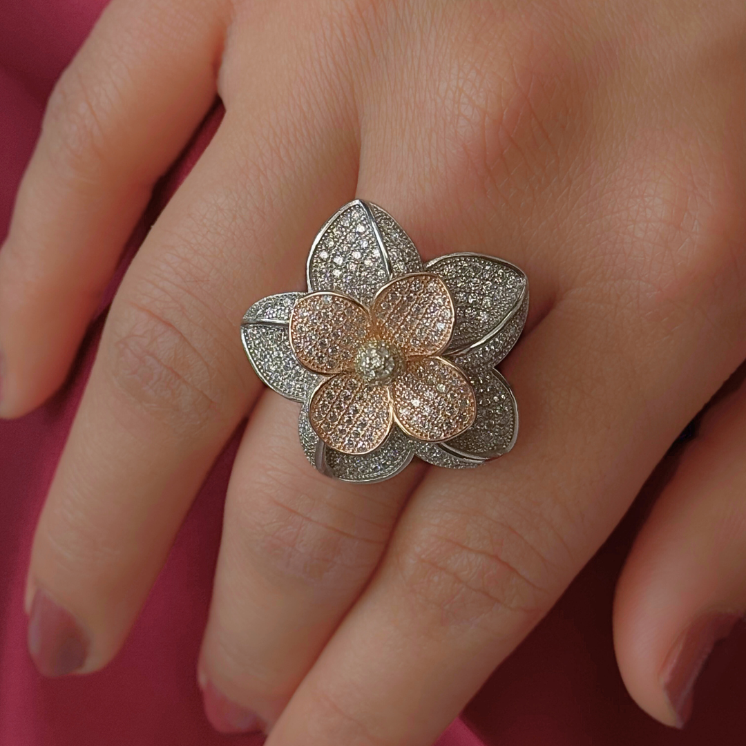 Petal Whirl Eternal Sterling Silver Ring