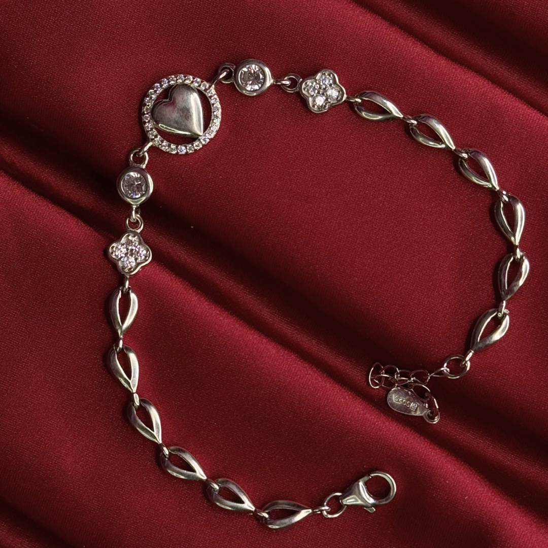 SPARKLY – Shimmer Beaded Silver Bracelet