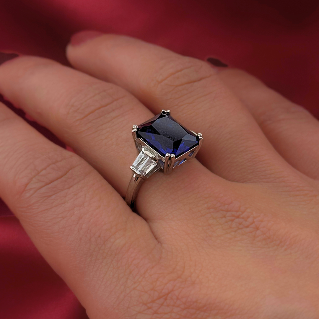 Sapphire Empress – Royal Blue Silver Ring