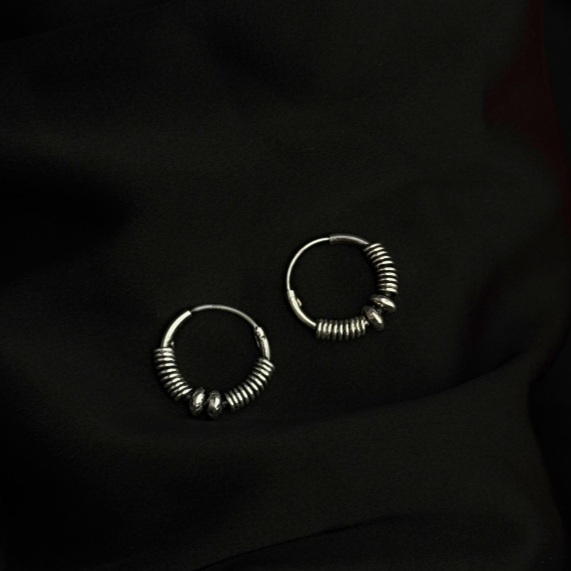 Silver Bali Hoops ₹1,299 | Traditional 925 Silver Hoops