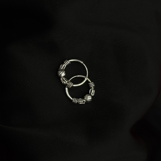 Traditional Bali Hoop Earrings – 925 Sterling Silver Ethnic Hoops Collection