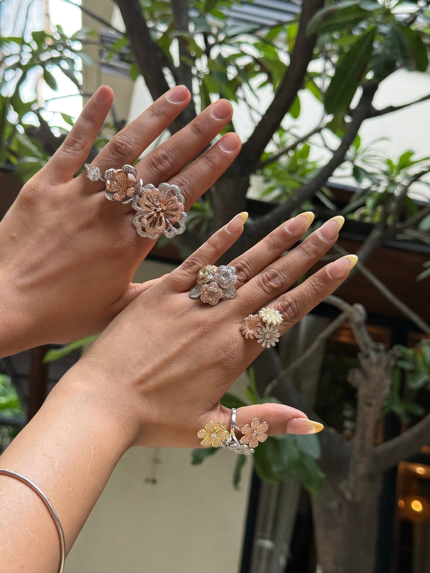 Floral Cocktail Rings – Sterling Silver Statement Jewelry