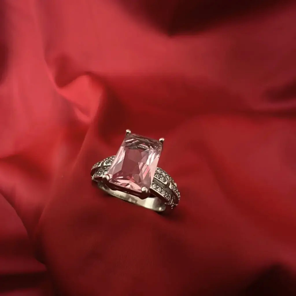 Pink Tourmaline – Graceful Pink Silver Ring