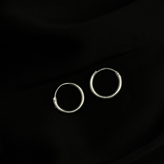 Plain Bali Hoop Earrings – 925 Fine Silver Simple Bali