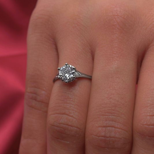 Classic Solitaire – Timeless Silver Solitaire Ring in 92.5 Sterling Silver