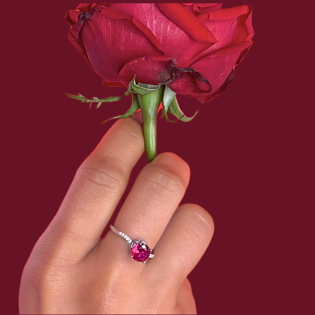 Ruby Suave – Ruby-Style Bold Band Ring in 92.5 Sterling Silver