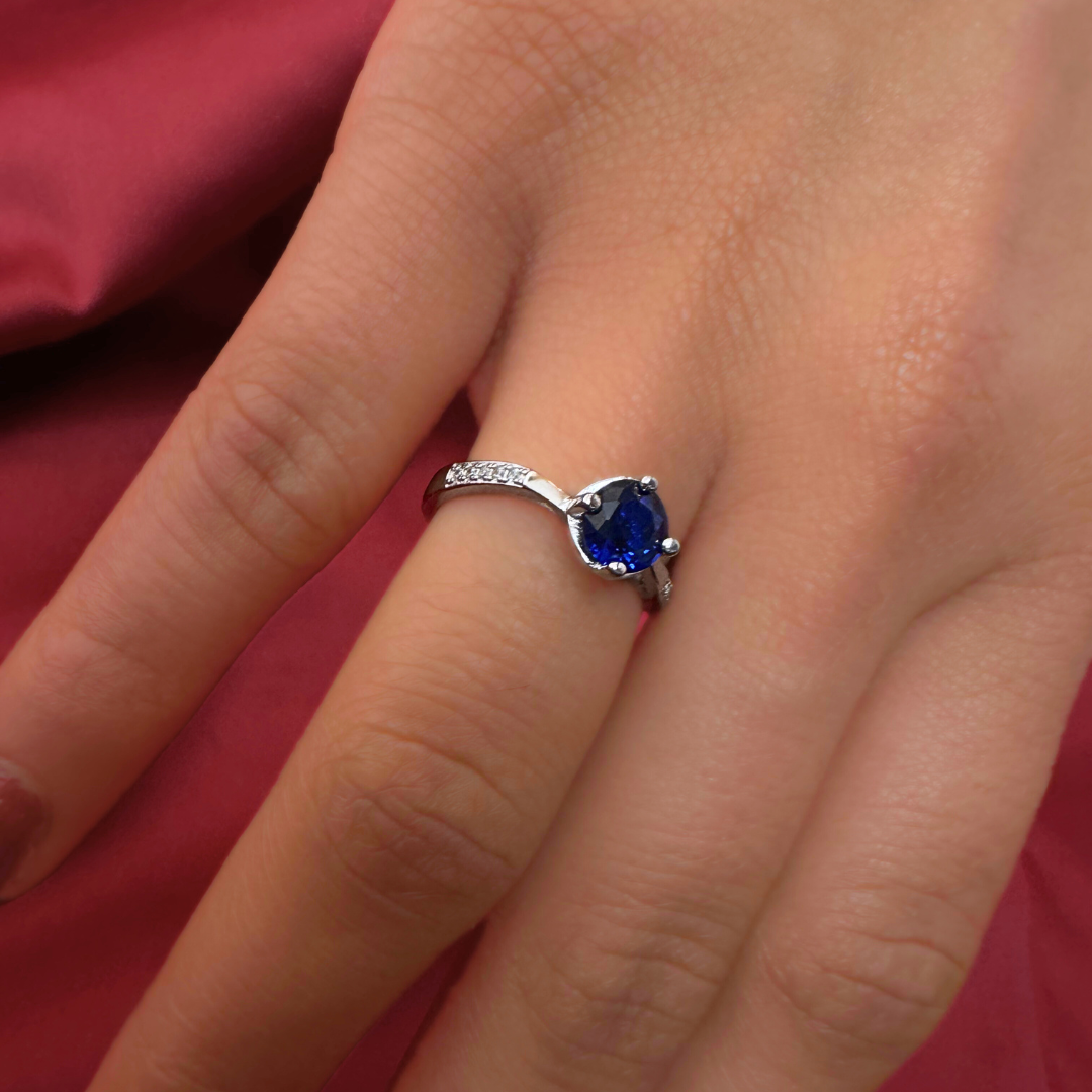 Blue Suave – Clean Gemstone Statement Ring in 92.5 Sterling Silver