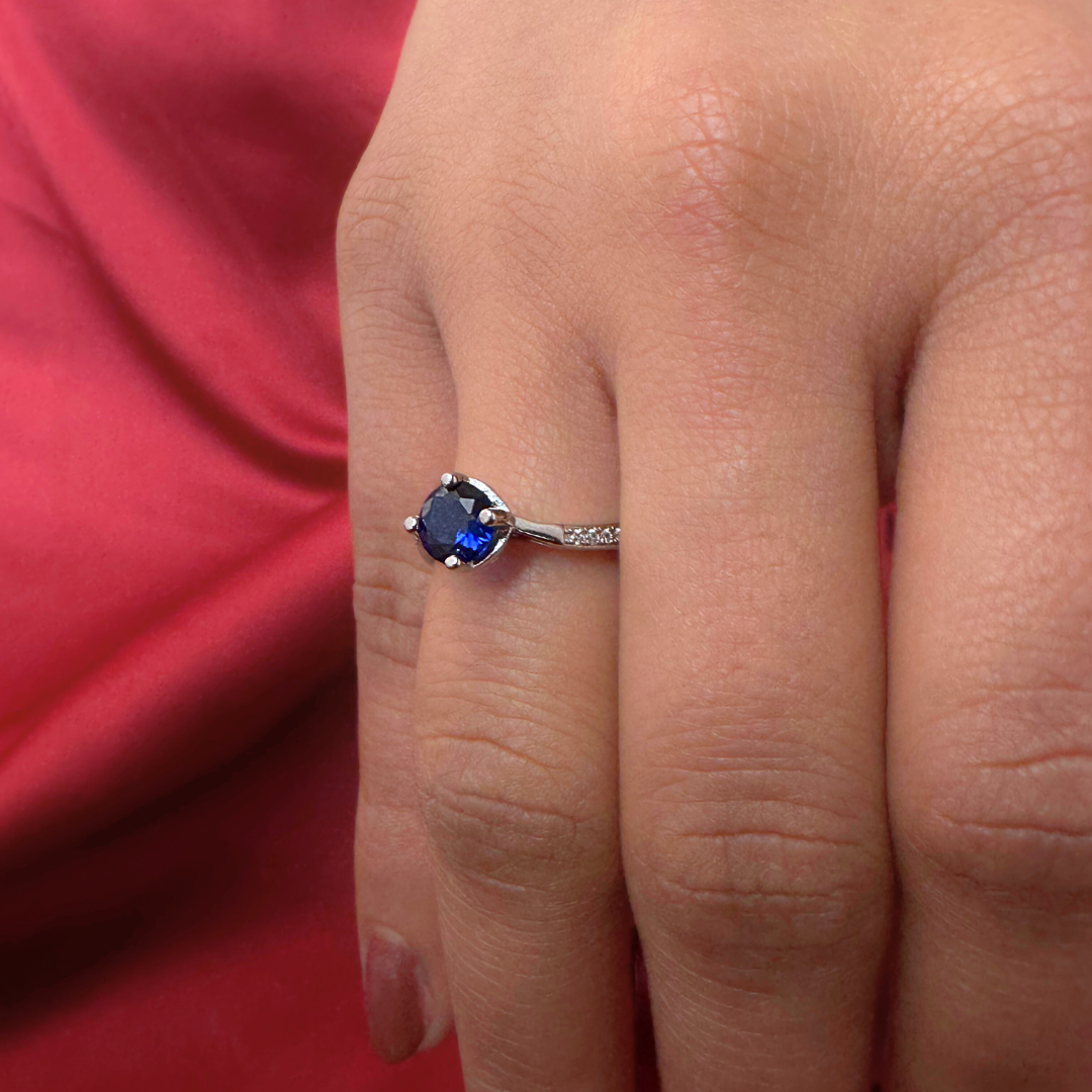 Blue Suave – Clean Gemstone Statement Ring in 92.5 Sterling Silver