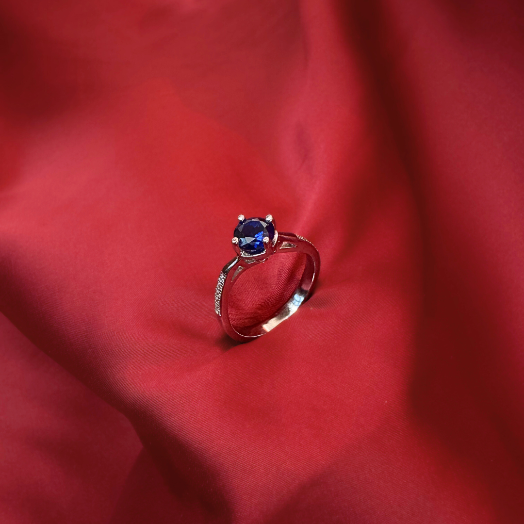 Blue Suave – Clean Gemstone Statement Ring in 92.5 Sterling Silver