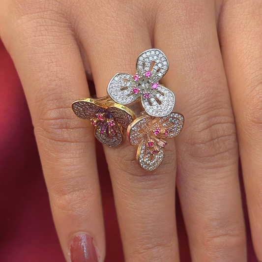 Elysian Fleure Sterling Silver Cocktail Ring