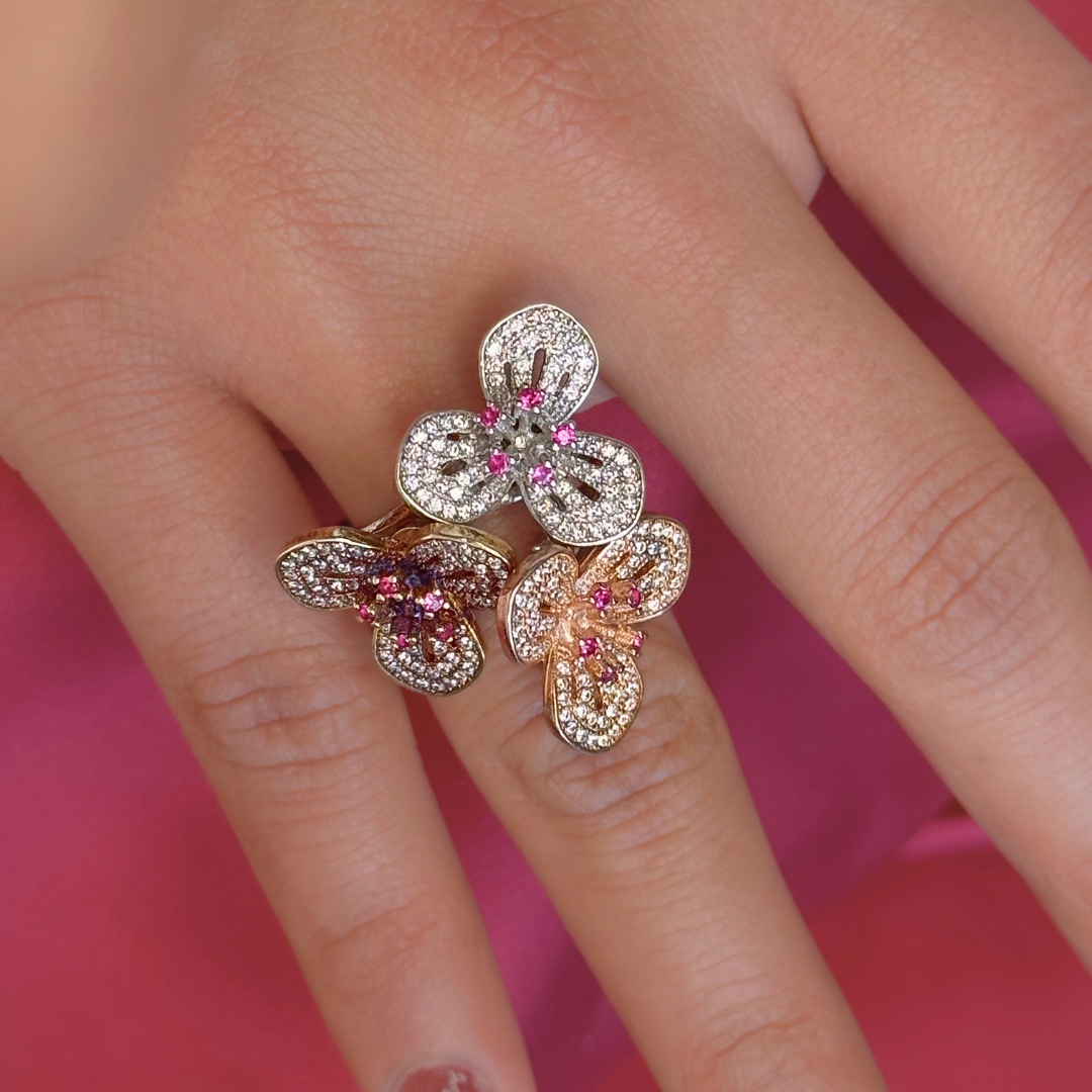 Elysian Fleure Sterling Silver Cocktail Ring