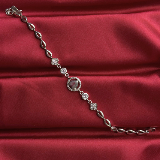 SPARKLY – Shimmer Beaded Silver Bracelet