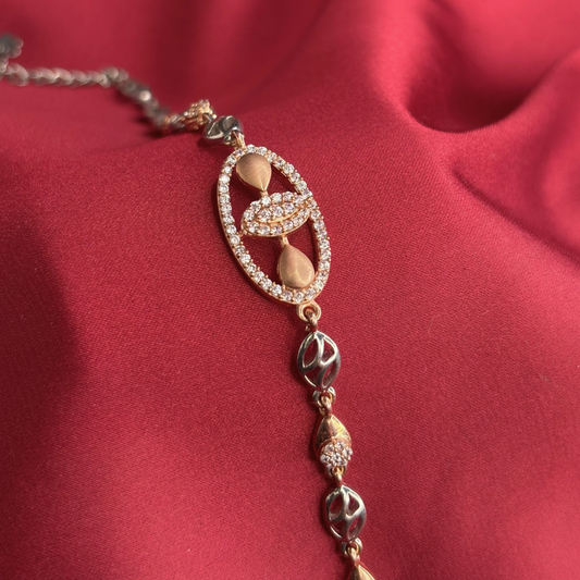 Crimson Row Silver Gemstone Bracelet – Bold & Feminine Jewelry