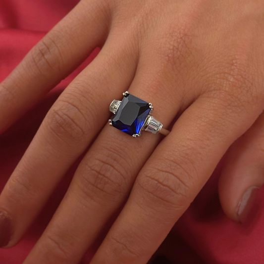 Sapphire Empress – Royal Blue Silver Ring